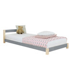 Lit enfant DREAMY 120 x 180 - gris et naturel