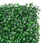 vidaXL Clôture à feuilles d’arbustes artificiels 24 Pièces vert 50x50 cm