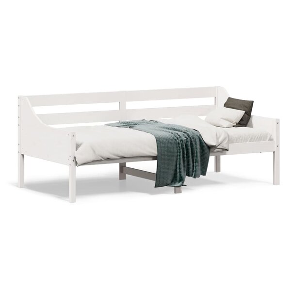 vidaXL Lit de jour sans matelas blanc 75x190 cm bois de pin massif
