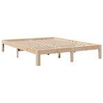 vidaXL Lit bibliothèque sans matelas 140x200 cm bois massif de pin