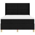 vidaXL Lit à ressorts avec matelas Noir 160 x 200 cm tissu