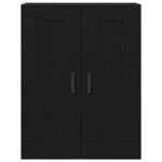 vidaXL Armoire Noire Chêne 69 5x34x90 cm Bois Aggloméré