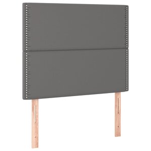 vidaXL Têtes de lit 2 Pièces Gris 100x5x78/88 cm Similicuir