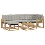 vidaXL Ensemble de canapés d'extérieur 7 pc Blanc et gris clair