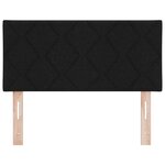 vidaXL Tête de lit LED Ensemble de 2 Noir Tissu  bois 100 cm USB-C