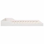 vidaXL Cadre de lit Blanc 140 x 190 cm Bois massif en pin