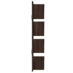 vidaXL Bibliothèque murale 4 niveaux chêne marron 33x16x90 cm