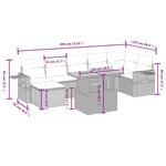 vidaXL Salon de jardin avec coussins 8 Pièces beige résine tressée