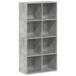 vidaXL Bibliothèque/Buffet Gris béton 66x30x130 cm Bois d’ingénierie