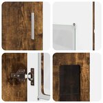 vidaXL Haut Armoire avec étagère FLORIN Chêne fumé 60 x 35 x 182 cm