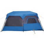 vidaXL Tente familiale 9 personnes bleu libération rapide imperméable