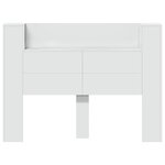 vidaXL Tête de lit Blanc 140 x 16 5 x 103 5 cm Bois d'ingénierie