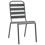 vidaXL Ensemble de chaises de jardin empilables 5 Pièces anthracite