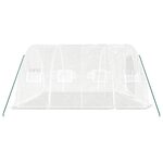 vidaXL Serre avec cadre en acier blanc 20 m² 5x4x2 3 m