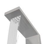 vidaXL Système de panneau de douche Acier inoxydable Carré