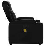 vidaXL Fauteuil de massage inclinable noir similicuir