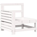 vidaXL Salon de jardin 7 Pièces blanc bois de pin massif