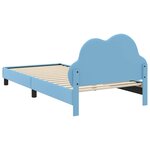 vidaXL Cadre de lit avec tête de lit Bleu 90 x 200 cm PU