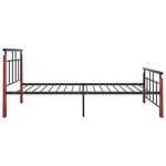 vidaXL Cadre de lit sans matelas métal bois de chêne massif 90x200 cm