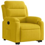 vidaXL Fauteuil inclinable Jaune Velours