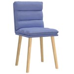 vidaXL Chaises à manger lot de 2 bleu jean tissu