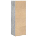 vidaXL Bibliothèque gris béton 40x30x114 cm bois d'ingénierie