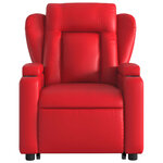 vidaXL Fauteuil inclinable de massage Rouge Similicuir