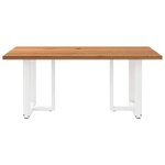 vidaXL Table à manger marron clair bois de chêne massif rectangulaire