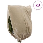 vidaXL Couvercles de Fleece de Protection Anti-Gel pour Plantes 3 Pièces