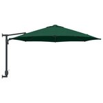 vidaXL Parasol de jardin Vert et Noir 248 x 248 x 148 cm
