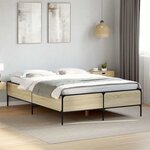 vidaXL Cadre de lit sans matelas chêne sonoma 120x200 cm
