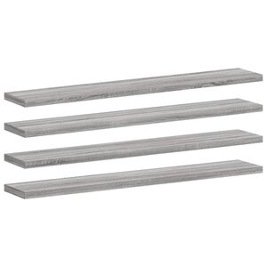 vidaXL Étagères murales 4 Pièces sonoma gris 60x10x1 5 cm bois ingénierie