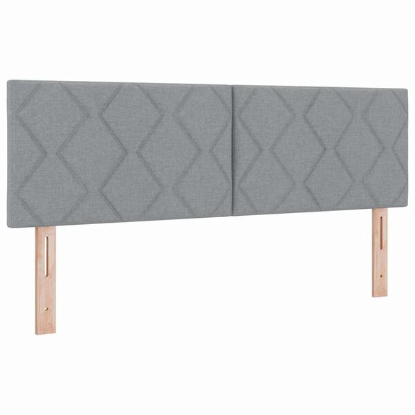 vidaXL Tête de lit en blocs de diamant  grise claire  160 cm  tissu.