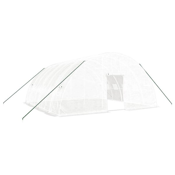 vidaXL Serre avec cadre en acier blanc 36 m² 6x6x2 85 m