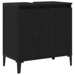 vidaXL Ensemble de mobilier de salle de bain avec stockage 3 Pièces Noir