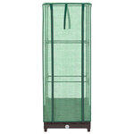 vidaXL Jardinière surélevée avec housse aspect rotin 40x40x123 cm