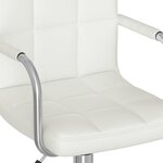 vidaXL Chaise pivotante de salle à manger Blanc Similicuir