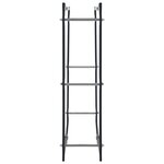 vidaXL Portant de bois de chauffage Noir 100x25x100 cm Acier