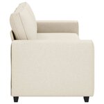 vidaXL Canapé avec coussin avec oreiller Beige 221 x 77 x 82 cm Lin