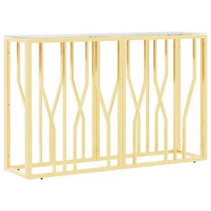 vidaXL Table console 110x30x70 cm acier inoxydable et verre