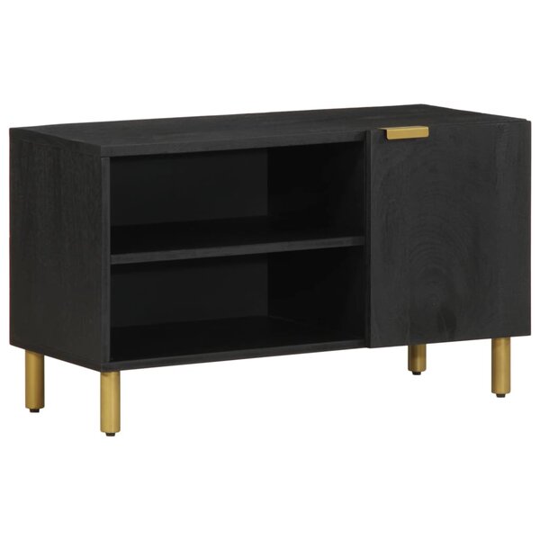 vidaXL Meuble TV noir 80x33x46 cm bois d'ingénierie