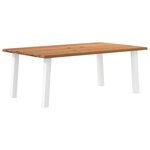 vidaXL Table à manger marron clair bois de chêne massif rectangulaire