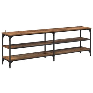 vidaXL Meuble TV Bois Ancien 160 x 30 x 50 cm Bois d'ingénierie et fer