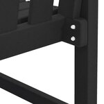 vidaXL Banc de jardin avec coussin Noir 120 x 59 x 88cm Plastique