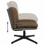 vidaXL Chaise pivotante de bureau Taupe Tissu