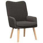 Chaise Relaxante vidaXL Gris Foncé Tissu en Laine Bouclée