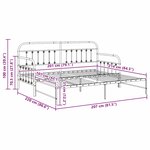 vidaXL Cadre de lit de jour Blanc 107 x 203 cm Acier enduit de poudre