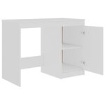 vidaXL Bureau Blanc 100x50x76 cm Bois d'ingénierie
