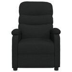 vidaXL Fauteuil inclinable Noir Tissu