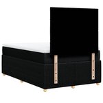 vidaXL Sommier à lattes de lit avec matelas noir 120x190 cm tissu